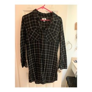 Old Navy Black and White Plaid Dress Size Small